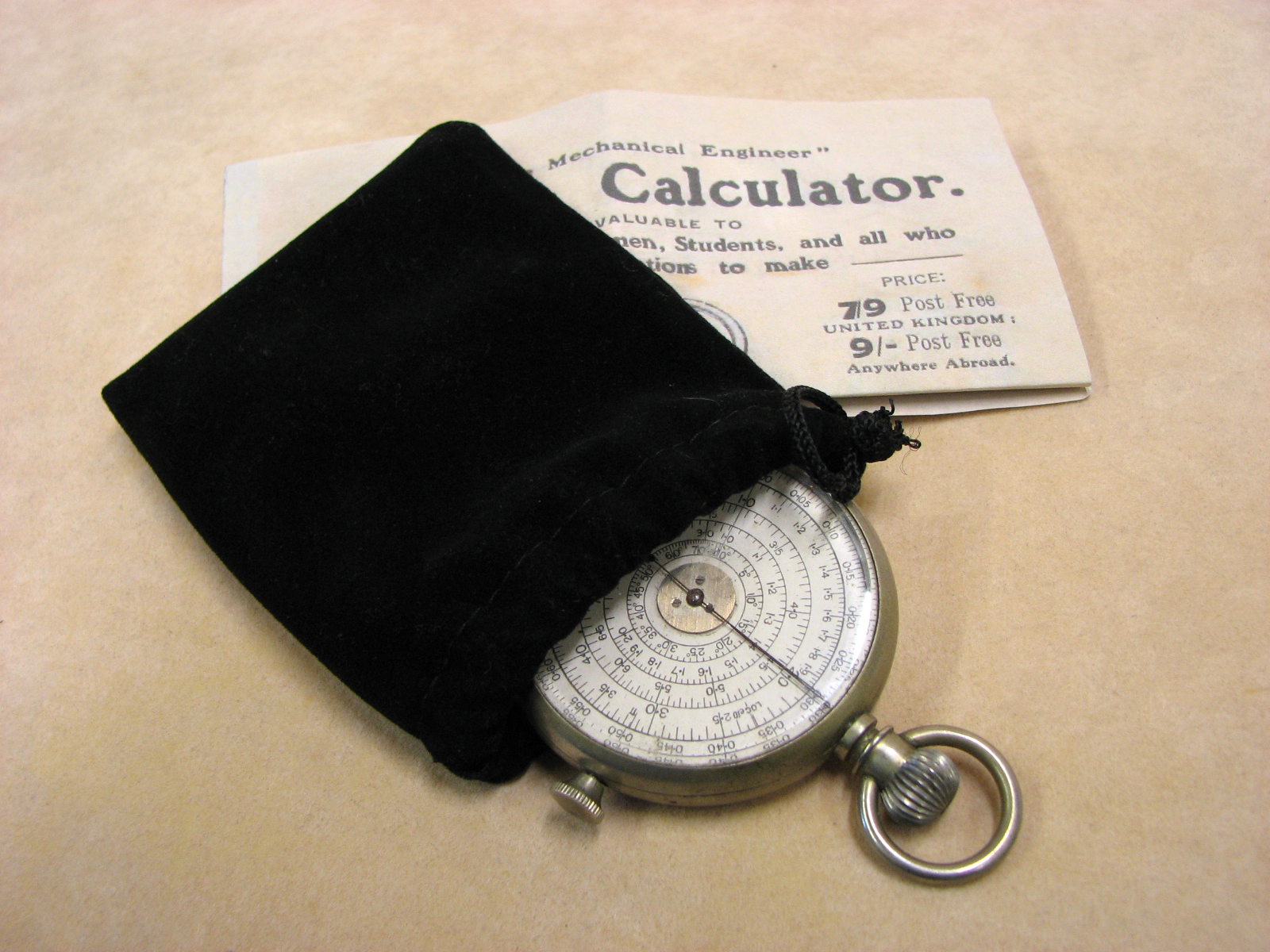 Early 1900's unbranded Fowlers Mechanical Engineer design calculator